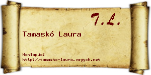 Tamaskó Laura névjegykártya