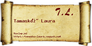 Tamaskó Laura névjegykártya